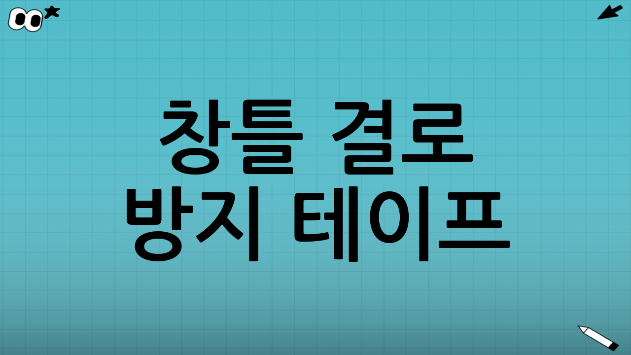 창틀 결로 방지 테이프: 간편함과 실용성