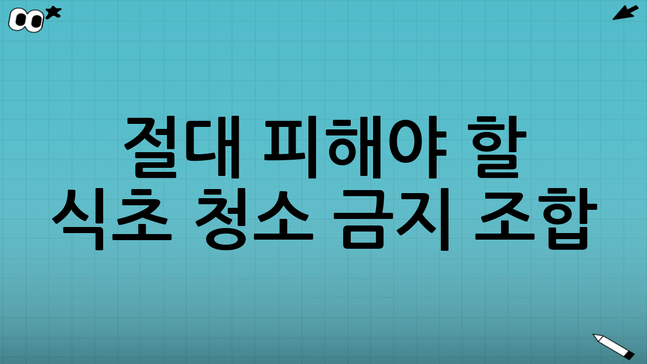 절대 피해야 할 식초 청소 금지 조합