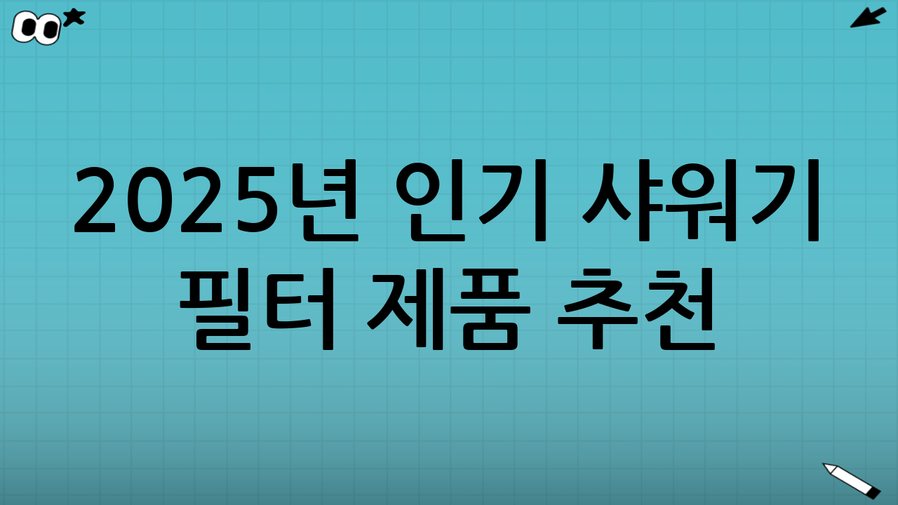2025년 인기 샤워기 필터 제품 추천 (브랜드 및 특징)