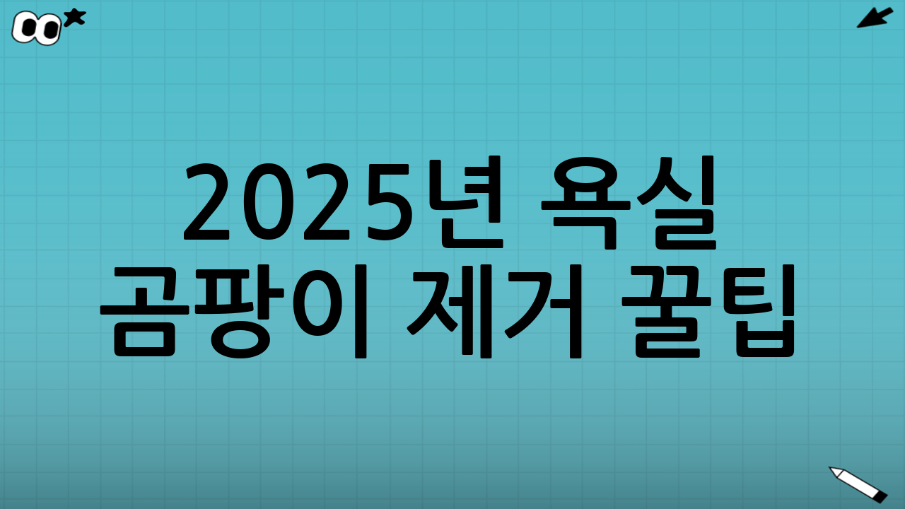 2025년 욕실 곰팡이 제거 꿀팁: 전문가의 조언